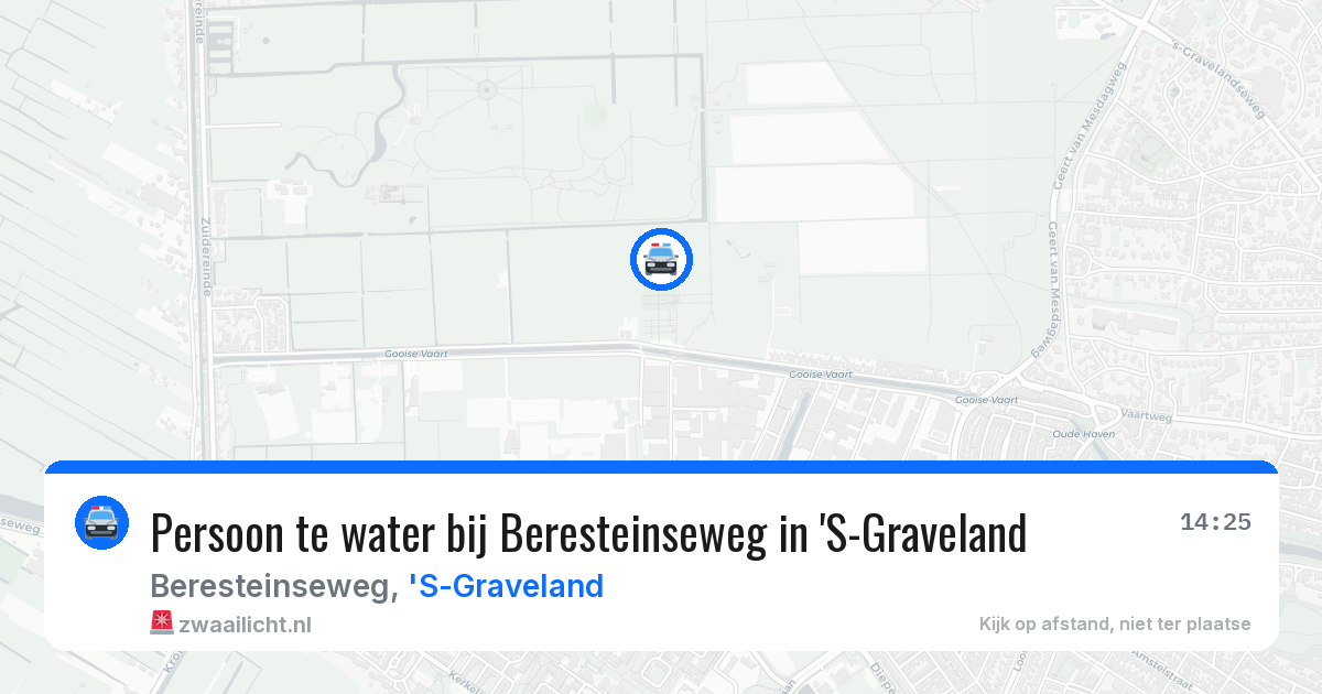 Persoon te water bij Beresteinseweg in 'S-Graveland — 25 mei 2026