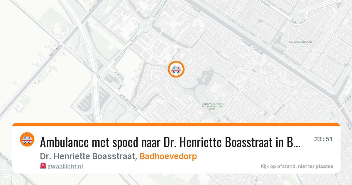 Ambulance met spoed naar Dr. Henriette Boasstraat in Badhoevedorp — 14 apr 2026