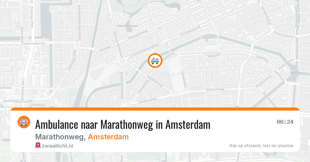 Ambulance naar Marathonweg in Amsterdam — 28 jul 2026