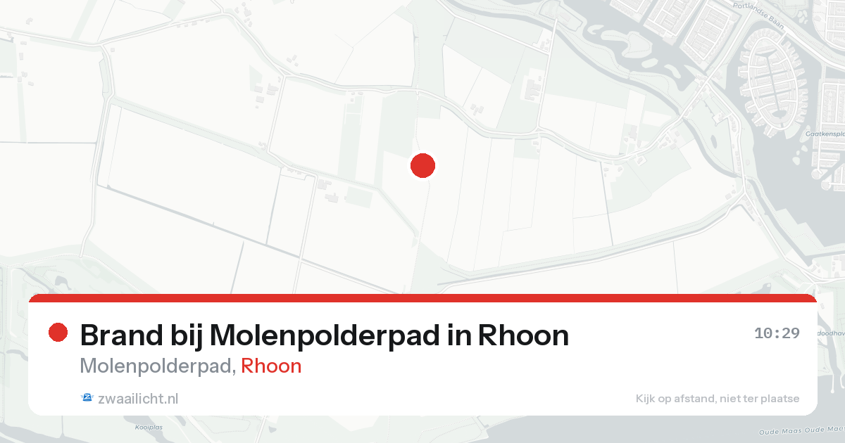 Brand bij Molenpolderpad in Rhoon — 17 aug 2026