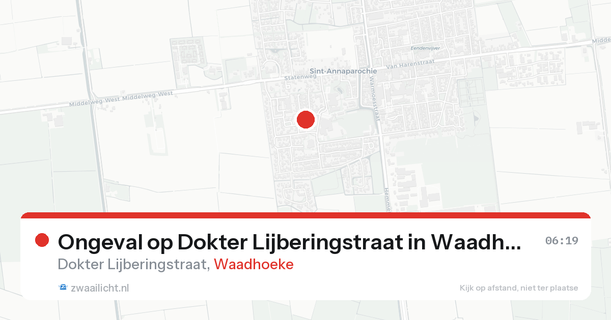 Ongeval op Dokter Lijberingstraat in Waadhoeke — 13 aug 2026