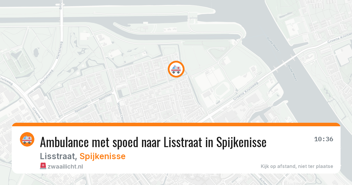 Ambulance met spoed naar Lisstraat in Spijkenisse — 9 jun 2026