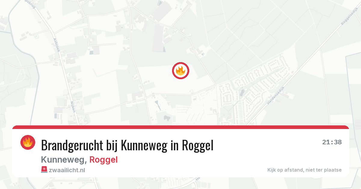 Brandgerucht bij Kunneweg in Roggel — 27 mei 2026