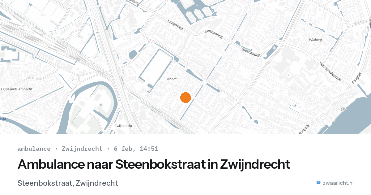 Ambulance naar Steenbokstraat in Zwijndrecht — 6 feb 2026