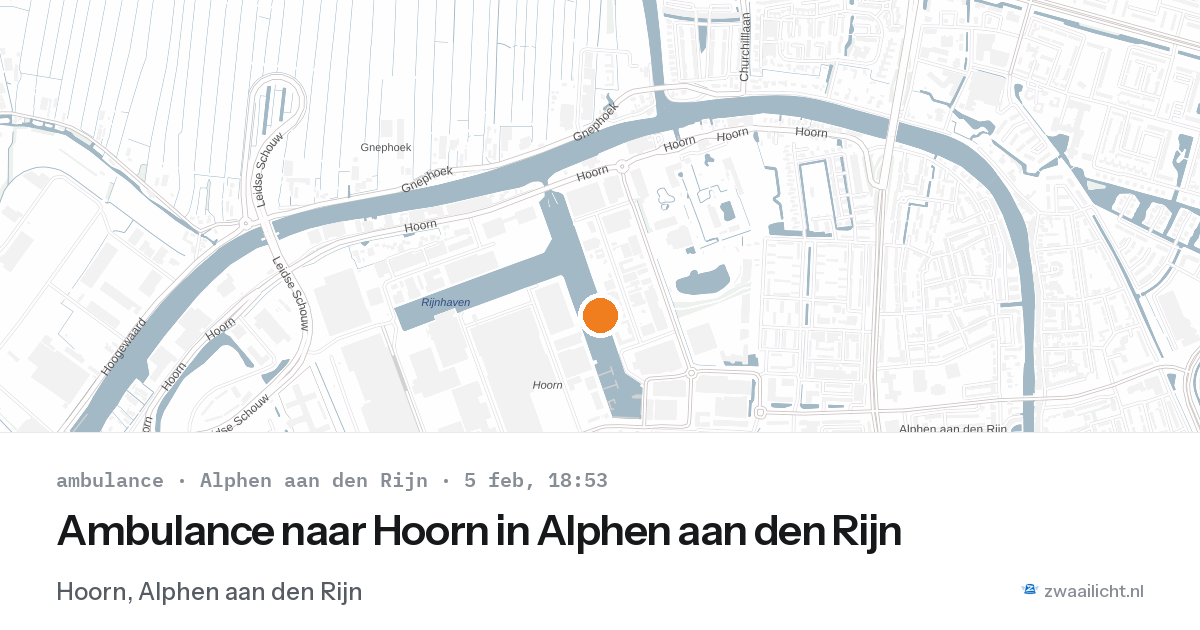 Ambulance naar Hoorn in Alphen aan den Rijn — 5 feb 2026