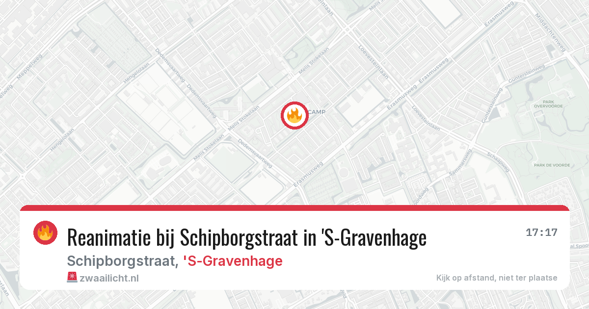 Reanimatie bij Schipborgstraat in 'S-Gravenhage — 16 jun 2026