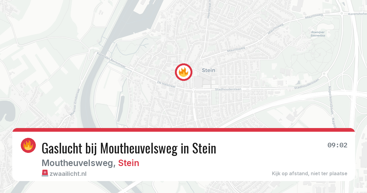 Gaslucht bij Moutheuvelsweg in Stein — 8 apr 2026
