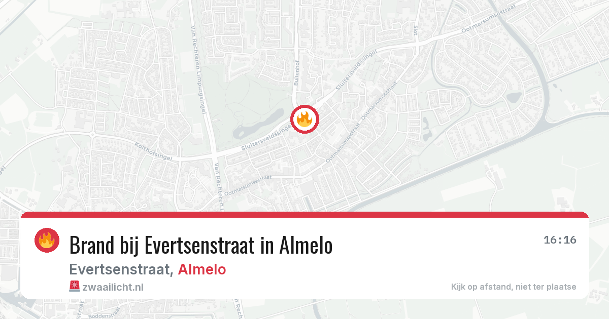Brand bij Evertsenstraat in Almelo — 12 jun 2026