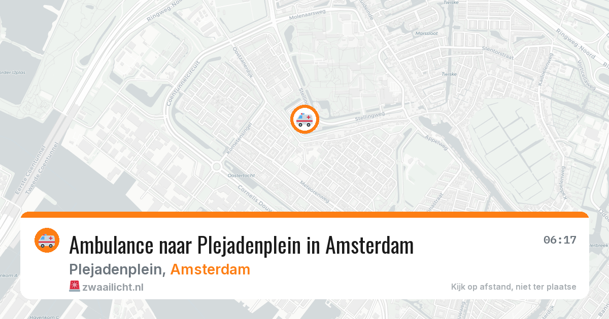 Ambulance naar Plejadenplein in Amsterdam — 15 mrt 2026