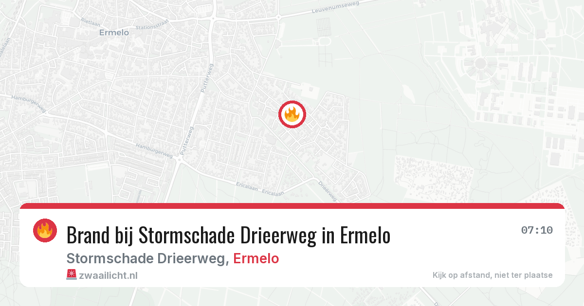 Brand bij Stormschade Drieerweg in Ermelo — 28 jun 2026