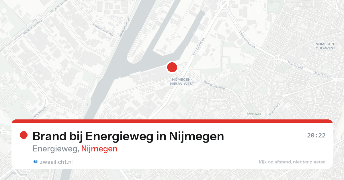 Brand bij Energieweg in Nijmegen — 16 aug 2026
