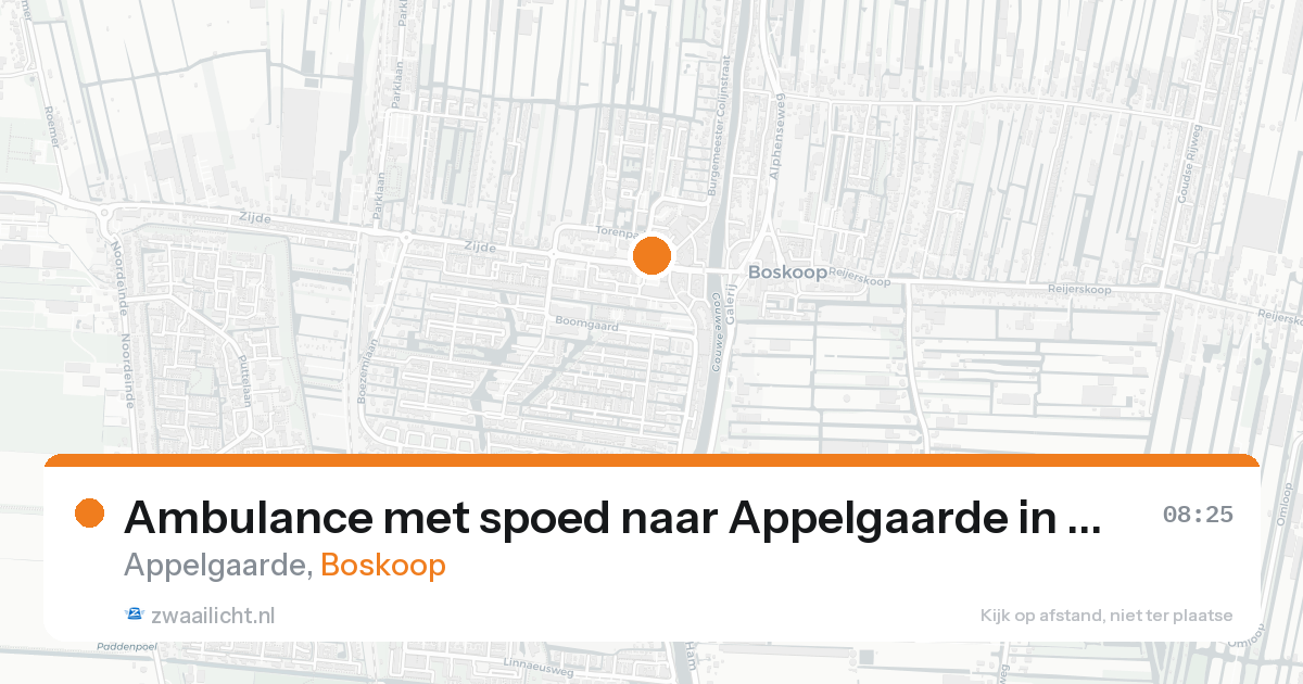 Ambulance met spoed naar Appelgaarde in Boskoop — 15 jun 2026