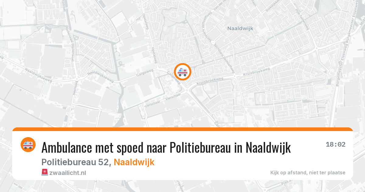 Ambulance met spoed naar Politiebureau in Naaldwijk — 17 jul 2026