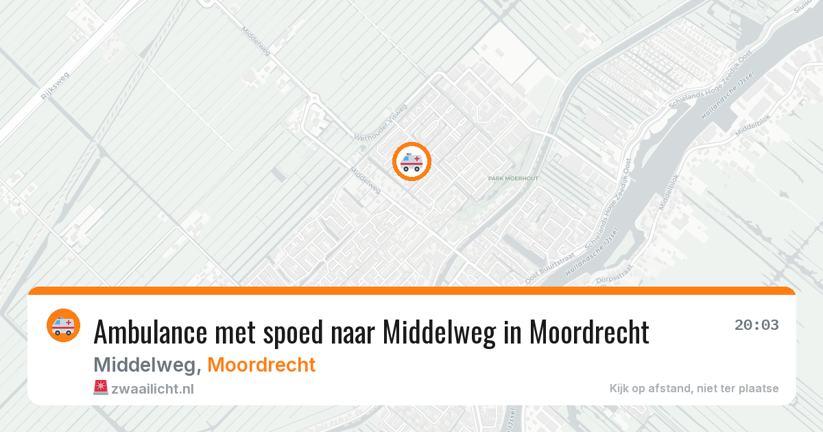Ambulance met spoed naar Middelweg in Moordrecht — 2 mrt 2026