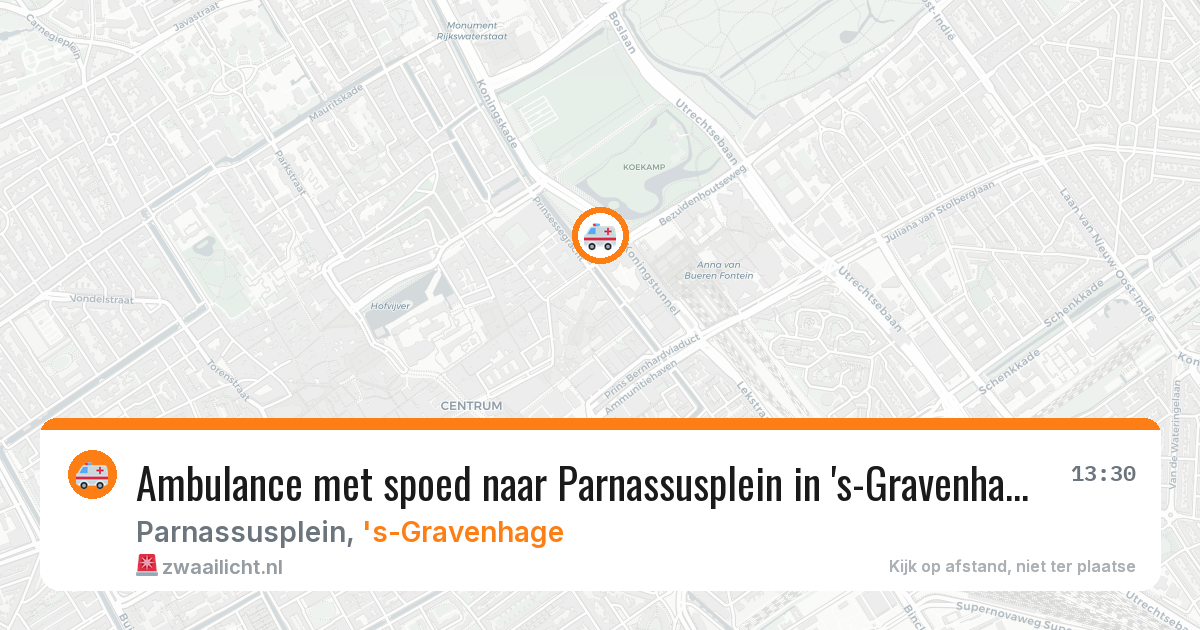 Ambulance met spoed naar Parnassusplein in 's-Gravenhage — 29 jan 2026
