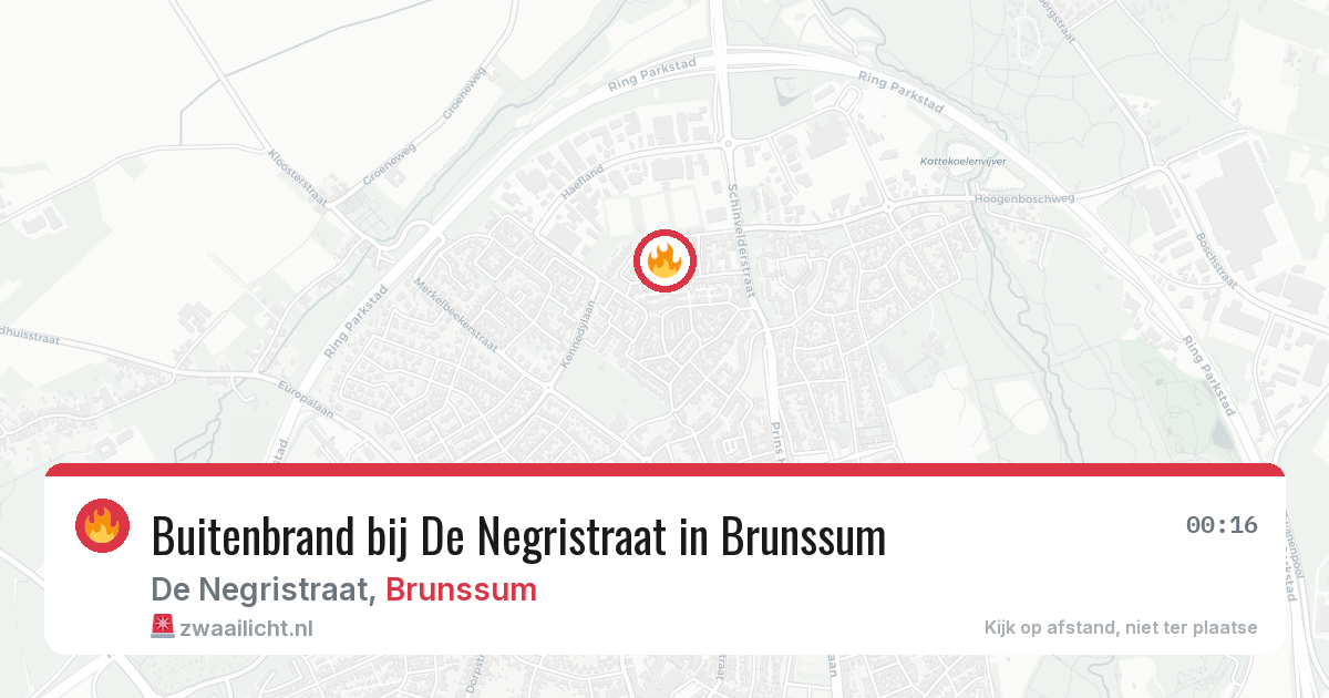Buitenbrand bij De Negristraat in Brunssum — 27 jul 2026