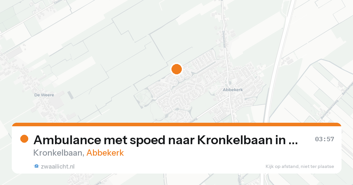 Ambulance met spoed naar Kronkelbaan in Abbekerk — 8 feb 2026