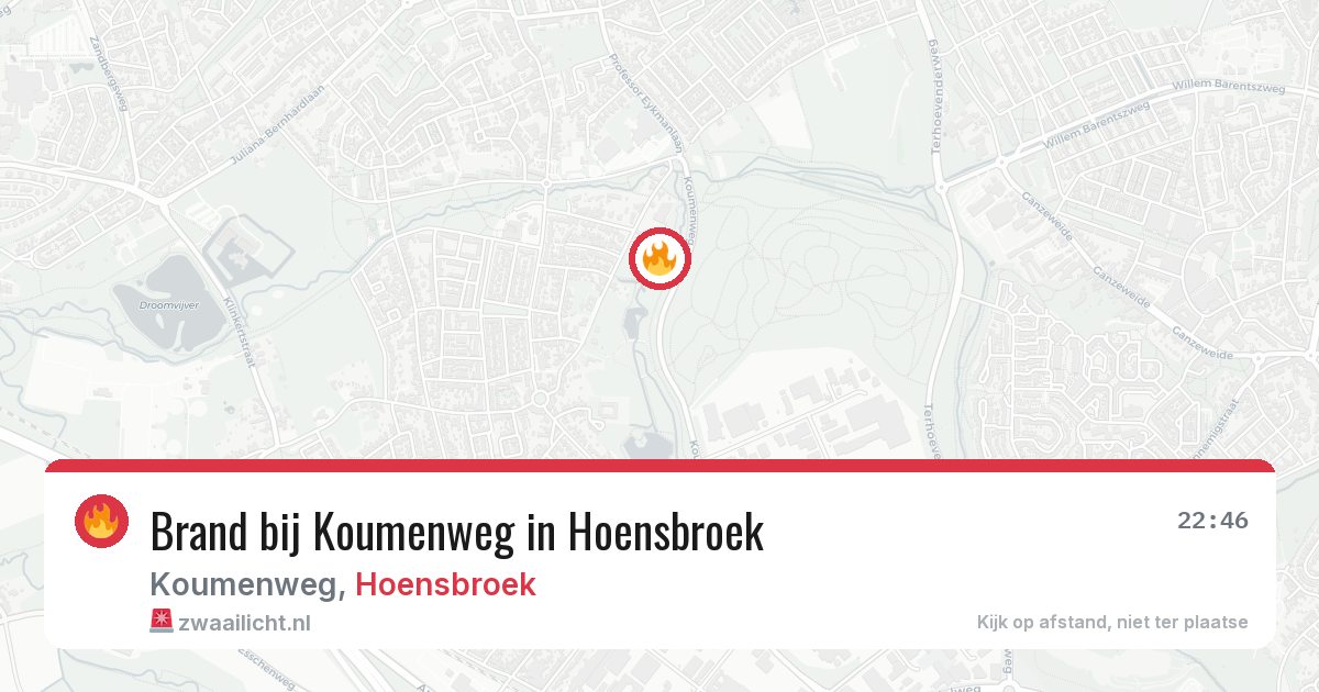 Brand bij Koumenweg in Hoensbroek — 8 aug 2026