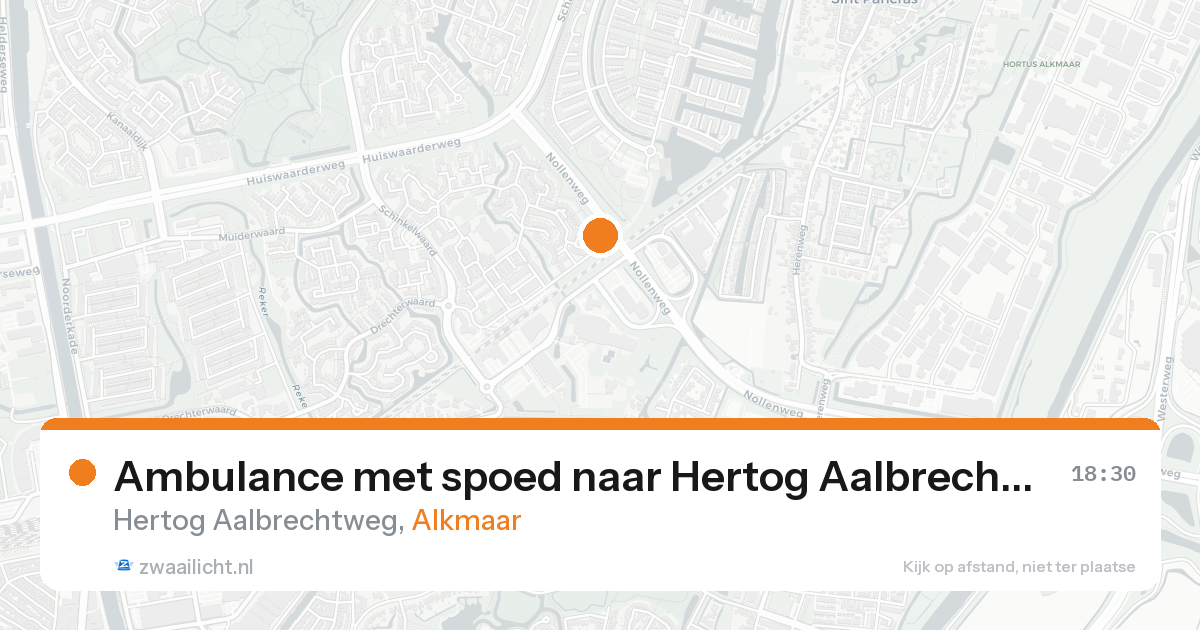 Ambulance met spoed naar Hertog Aalbrechtweg in Alkmaar — 25 aug 2026