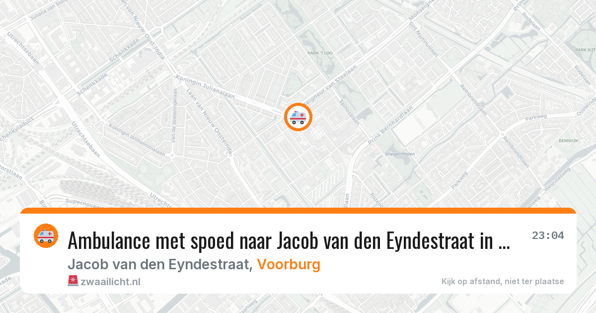 Ambulance met spoed naar Jacob van den Eyndestraat in Voorburg — 2 aug 2026