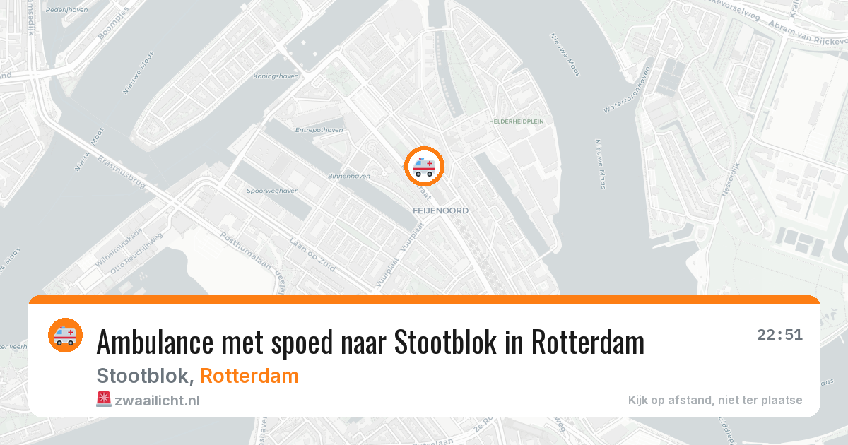 Ambulance met spoed naar Stootblok in Rotterdam — 7 aug 2026