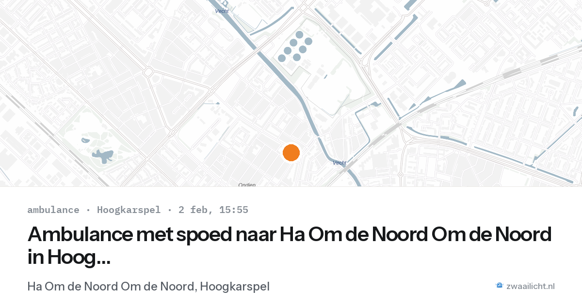 Ambulance met spoed naar Ha Om de Noord Om de Noord in Hoogkarspel — 2 feb 2026