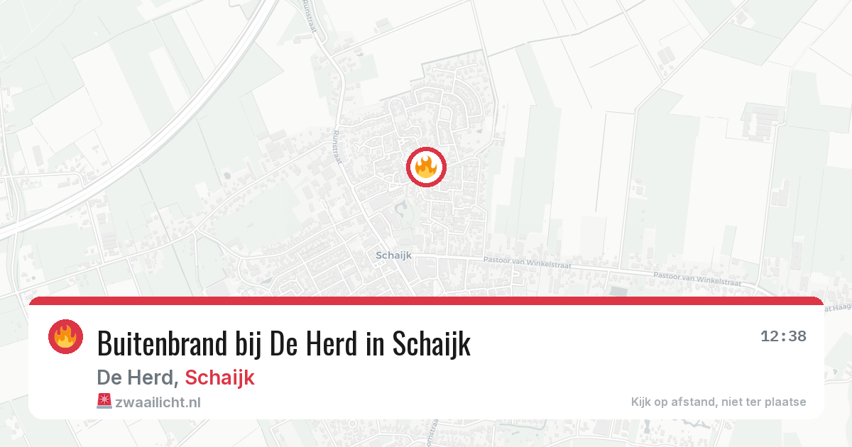 Buitenbrand bij De Herd in Schaijk — 21 jun 2026