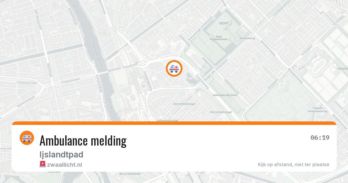 Ambulance melding — 6 jul 2026