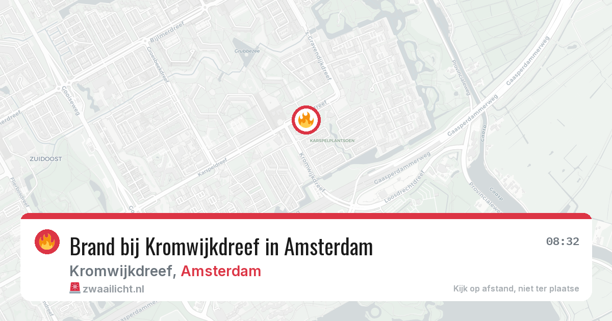 Brand bij Kromwijkdreef in Amsterdam — 28 jun 2026