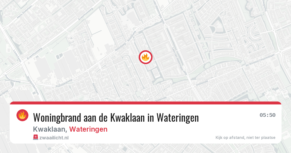 Woningbrand aan de Kwaklaan in Wateringen — 12 jul 2026