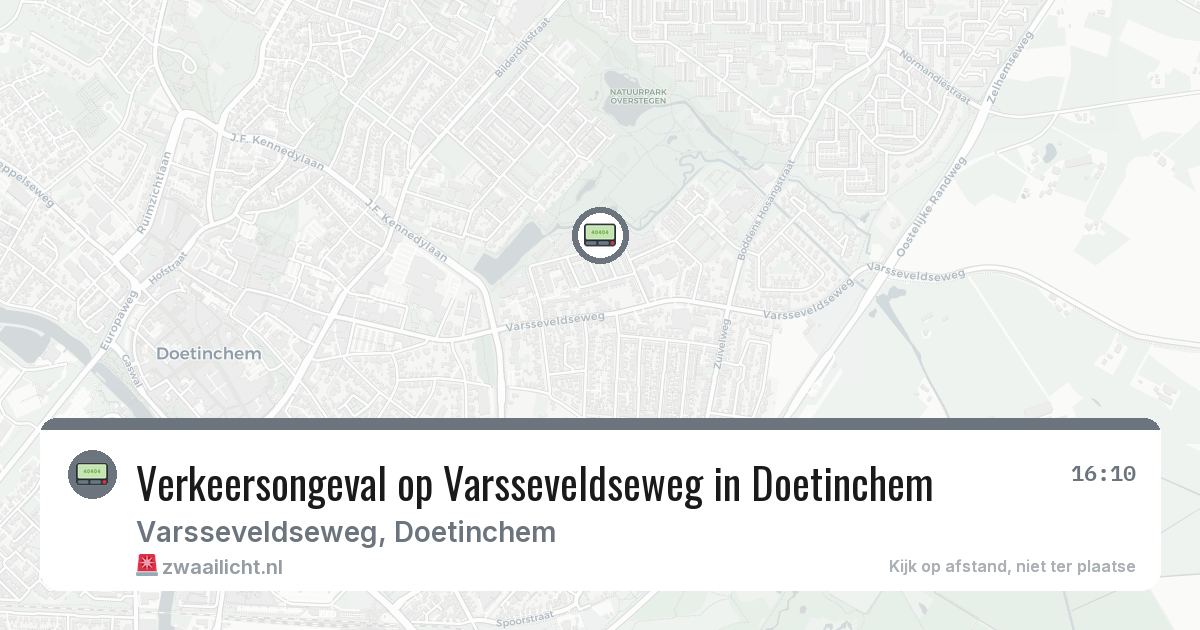 Verkeersongeval op Varsseveldseweg in Doetinchem — 13 mei 2026