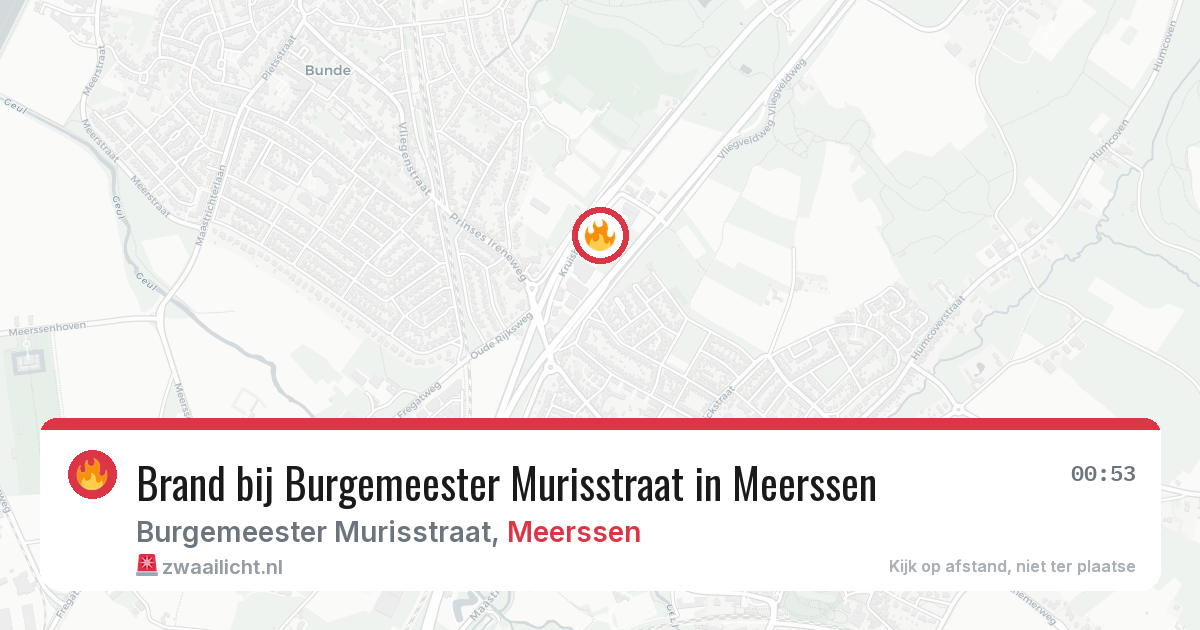 Brand bij Burgemeester Murisstraat in Meerssen — 17 mei 2026
