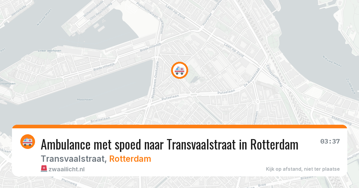Ambulance met spoed naar Transvaalstraat in Rotterdam — 28 mrt 2026