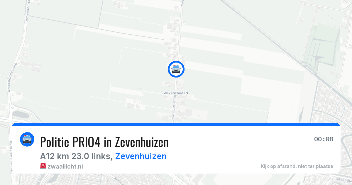 Politie PRIO4 in Zevenhuizen — 5 apr 2026 | 🚨 Zwaailicht.nl