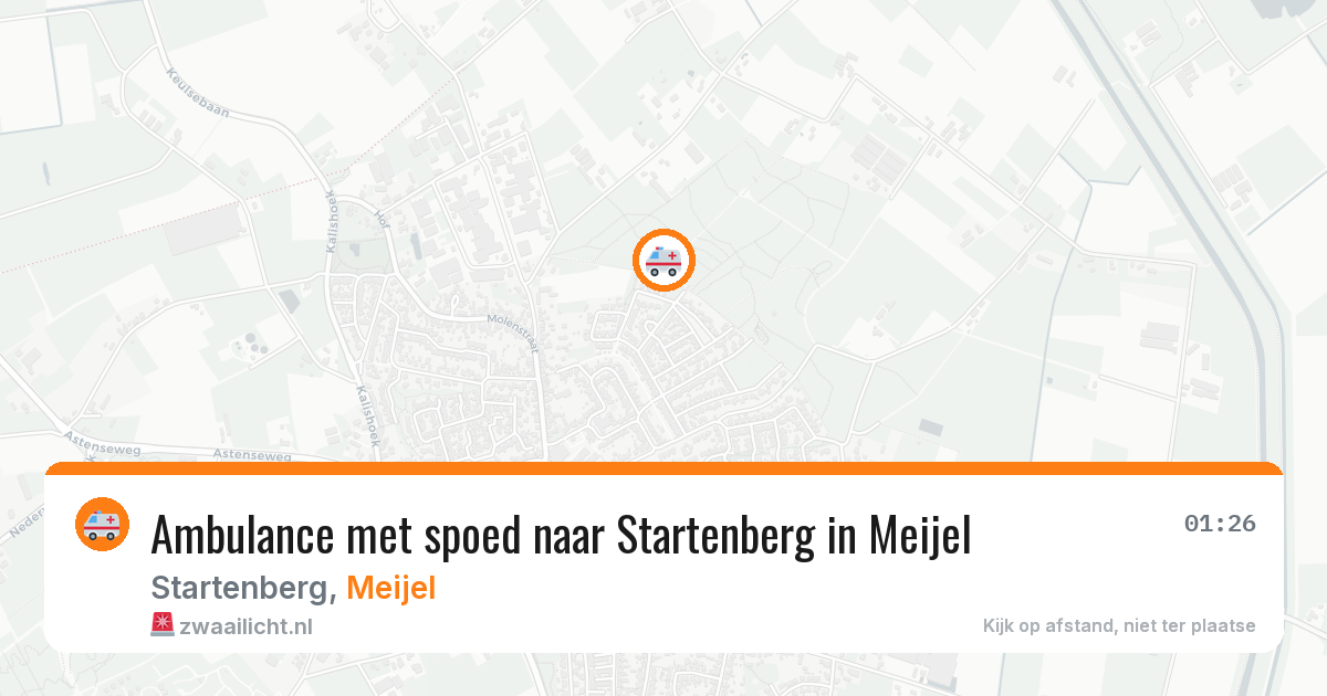 Ambulance met spoed naar Startenberg in Meijel — 26 jul 2026