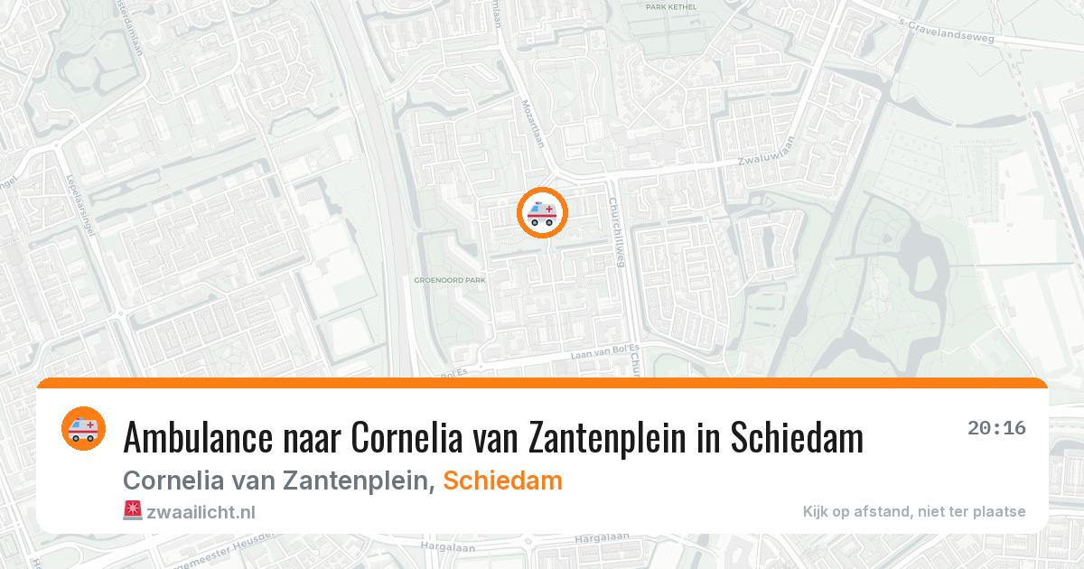Ambulance naar Cornelia van Zantenplein in Schiedam — 8 feb 2026