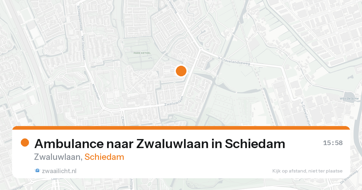 Ambulance naar Zwaluwlaan in Schiedam — 23 aug 2026
