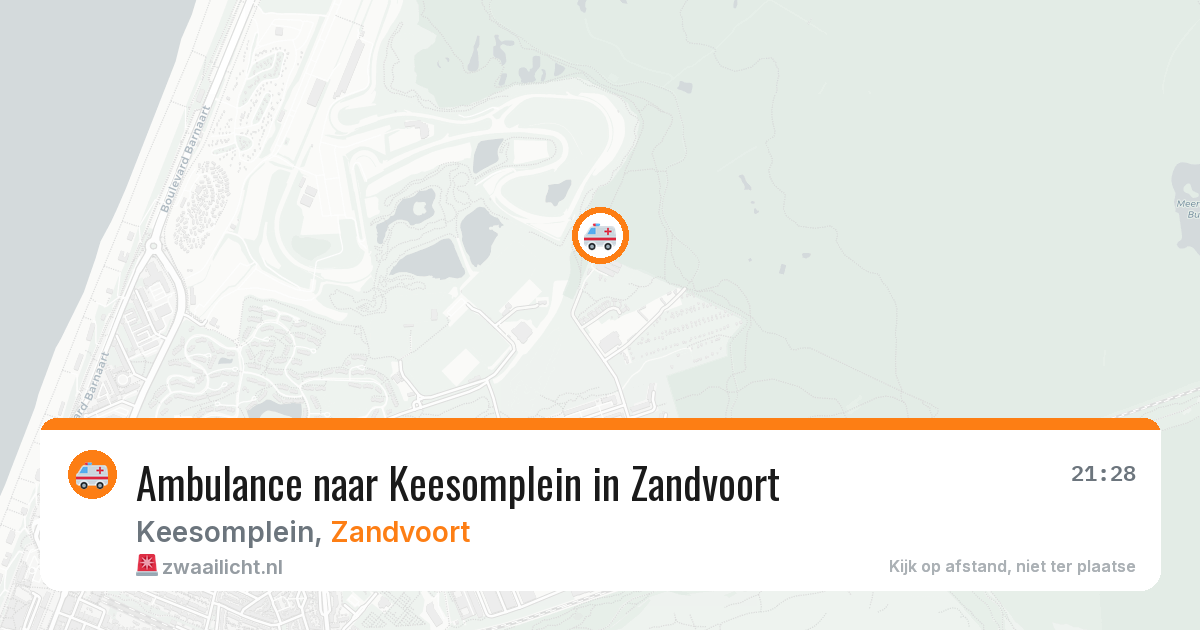 Ambulance naar Keesomplein in Zandvoort — 31 jul 2026