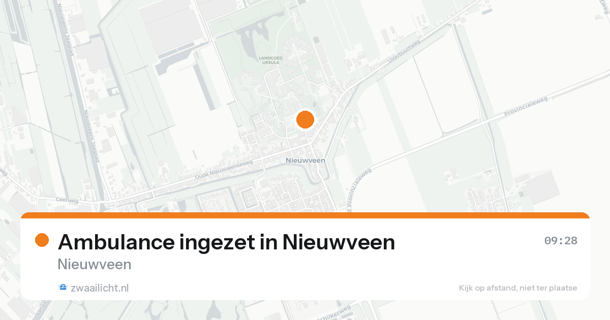 Ambulance ingezet in Nieuwveen — 8 feb 2026