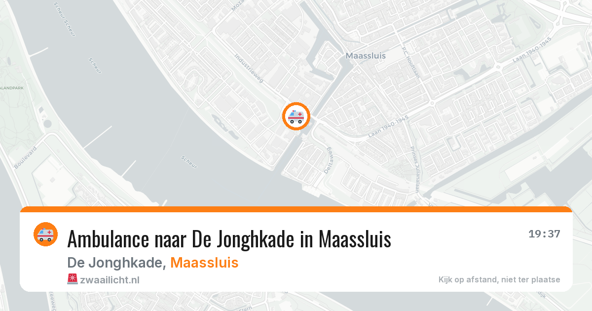 Ambulance naar De Jonghkade in Maassluis — 14 aug 2026