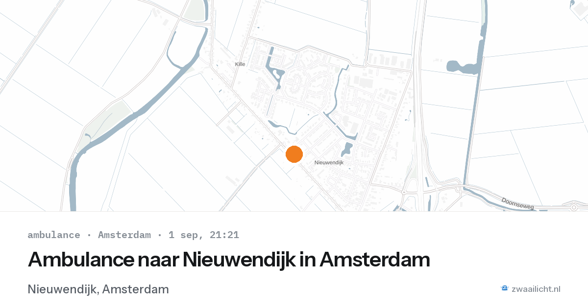 Ambulance naar Nieuwendijk in Amsterdam — 1 sep 2026