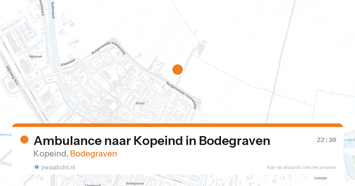 Ambulance naar Kopeind in Bodegraven — 6 mei 2026