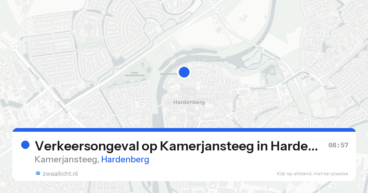 Verkeersongeval op Kamerjansteeg in Hardenberg — 17 aug 2026