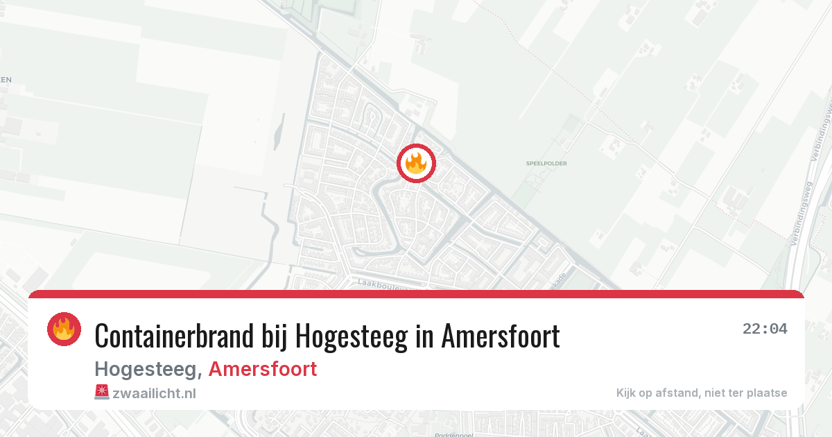 Containerbrand bij Hogesteeg in Amersfoort — 28 jun 2026