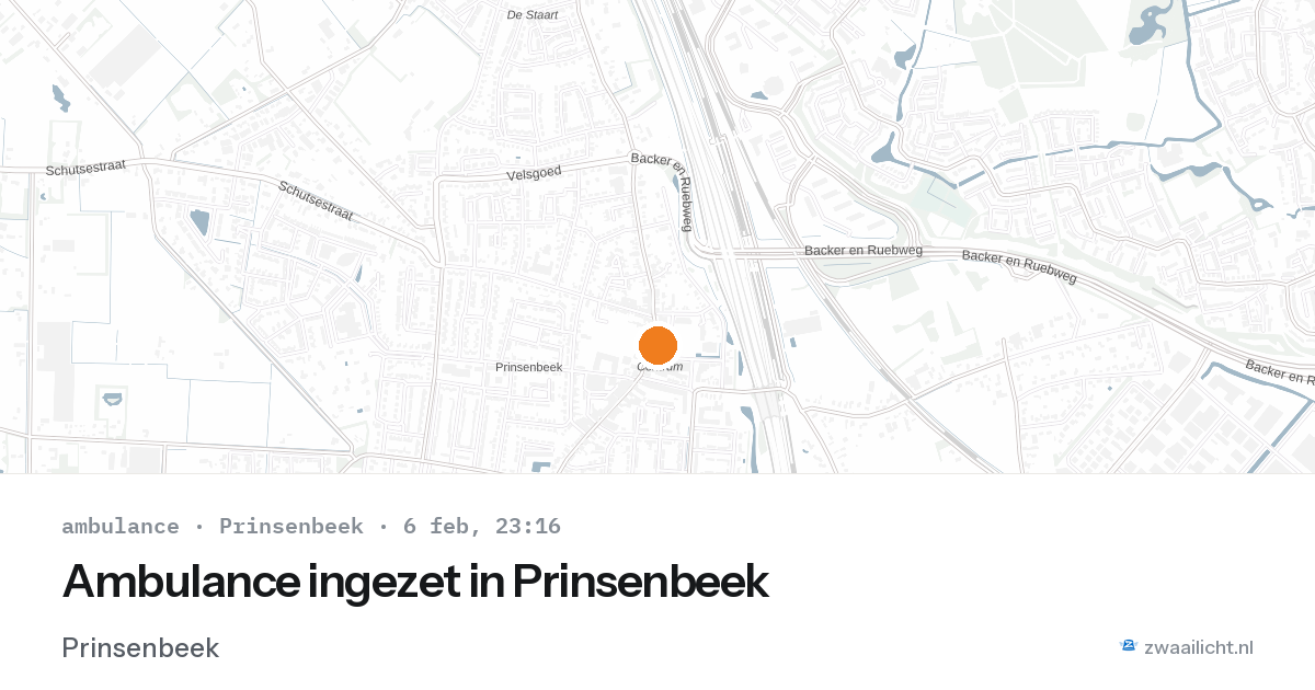 Ambulance ingezet in Prinsenbeek — 6 feb 2026