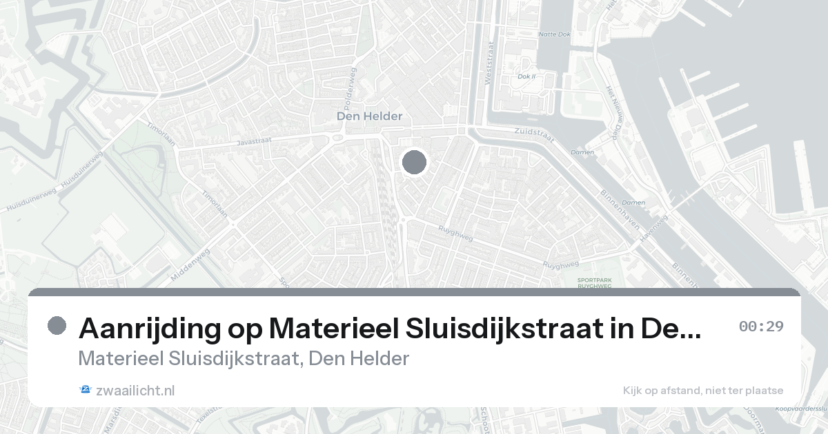 Aanrijding op Materieel Sluisdijkstraat in Den Helder — 7 feb 2026
