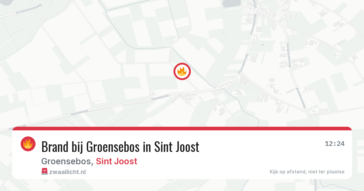 Brand bij Groensebos in Sint Joost — 7 aug 2026
