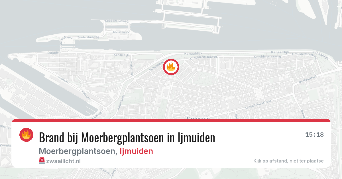 Brand bij Moerbergplantsoen in Ijmuiden — 27 jun 2026