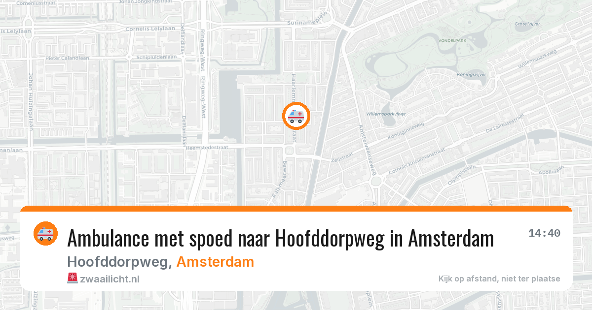 Ambulance met spoed naar Hoofddorpweg in Amsterdam — 11 jun 2026