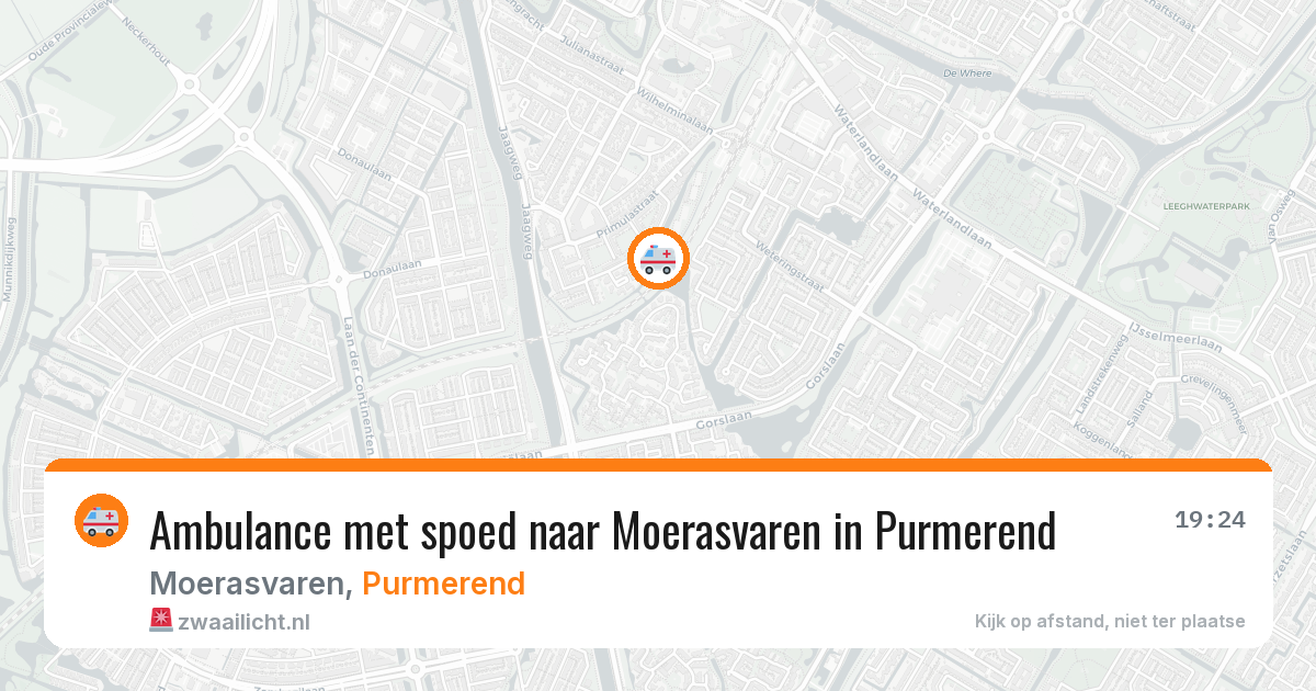 Ambulance met spoed naar Moerasvaren in Purmerend — 13 aug 2026